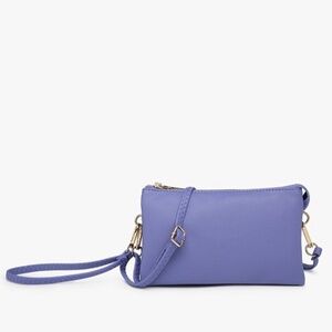 New Jen & Co. Lilac Vegan Leather Crossbody‎ Bag